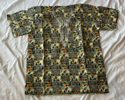 Savanna Style African Print Button-Up Shirt