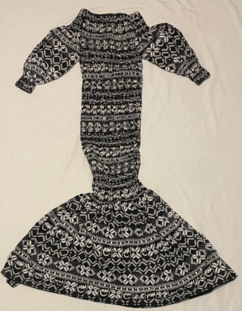 Smocked African Print Mermaid Dress