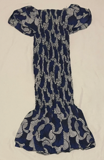 Smocked African Print Mermaid Dress