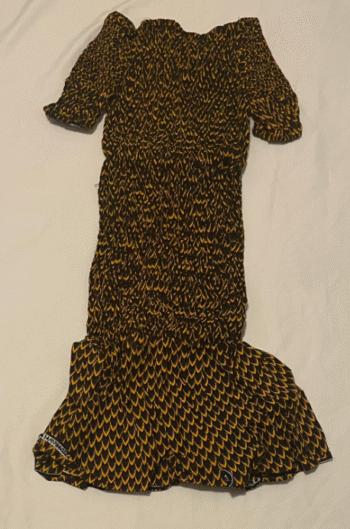 Smocked African Print Mermaid Dress