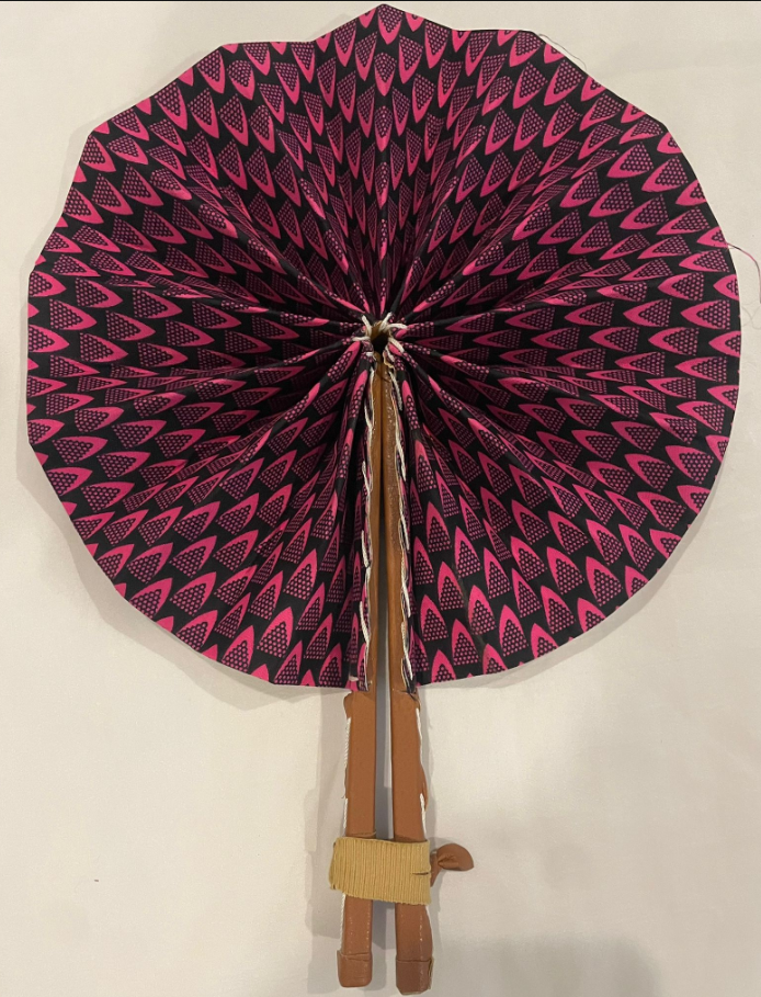Handcrafted African Fabric Hand Fan