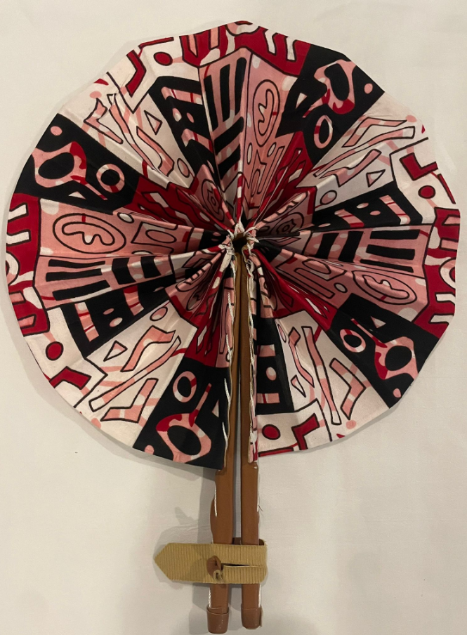 Handcrafted African Fabric Hand Fan