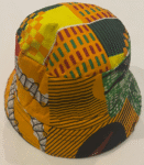 Handcrafted African Print Handbag with Wooden Handles