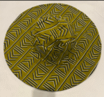 African Print Wide-Brim Hat
