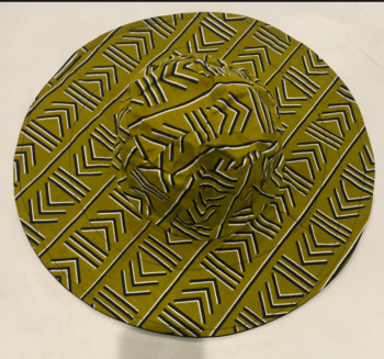 African Print Wide-Brim Hat