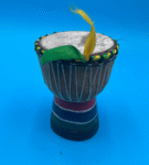 Mini Djembe Drum – Gambian Flag Design