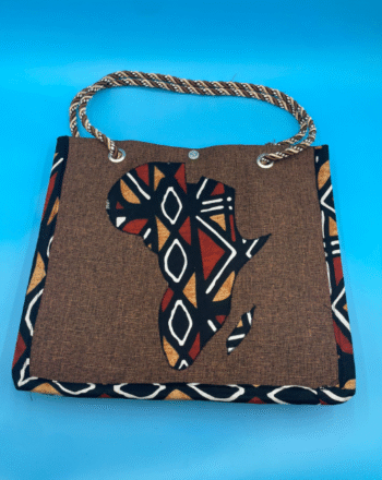 African Map Print Handbag