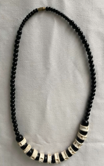 Black and White Beaded Necklace