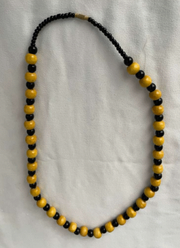 Black and Yellow Beaded African Necklace