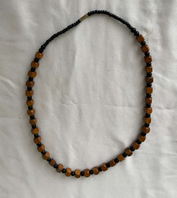 Black and Brown Beaded African Necklace