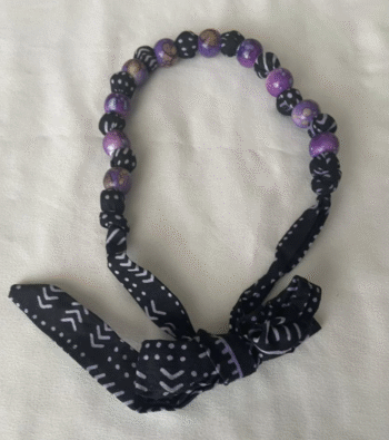 Fabric and Bead Necklace