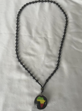 Africa Map Beaded Necklace